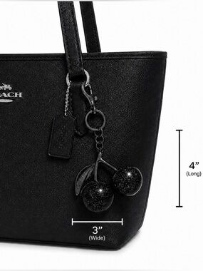 Sparkling Black Cherry Keychain (with black hardware)
